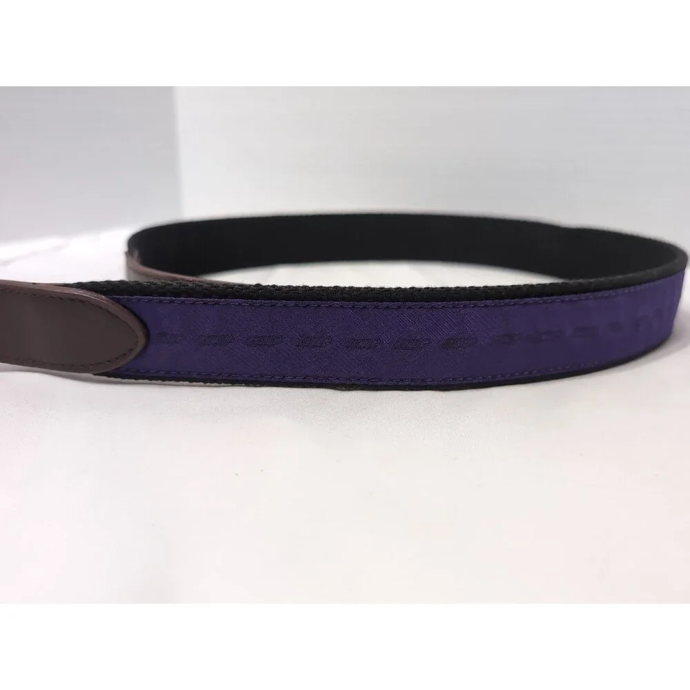 JAMES MADISON UNIVERSITY JMU Belt SZ 34 Purple and Leather Dukes Mens